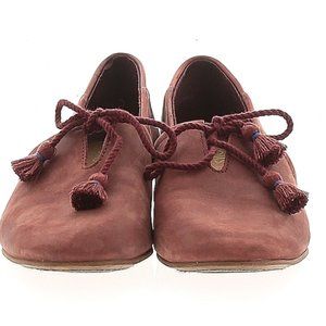 Toms Burgundy Tassel Leather Flats SZ:7W